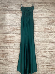 GREEN LONG EVENING GOWN