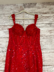 RED SPARKLY LONG DRESS