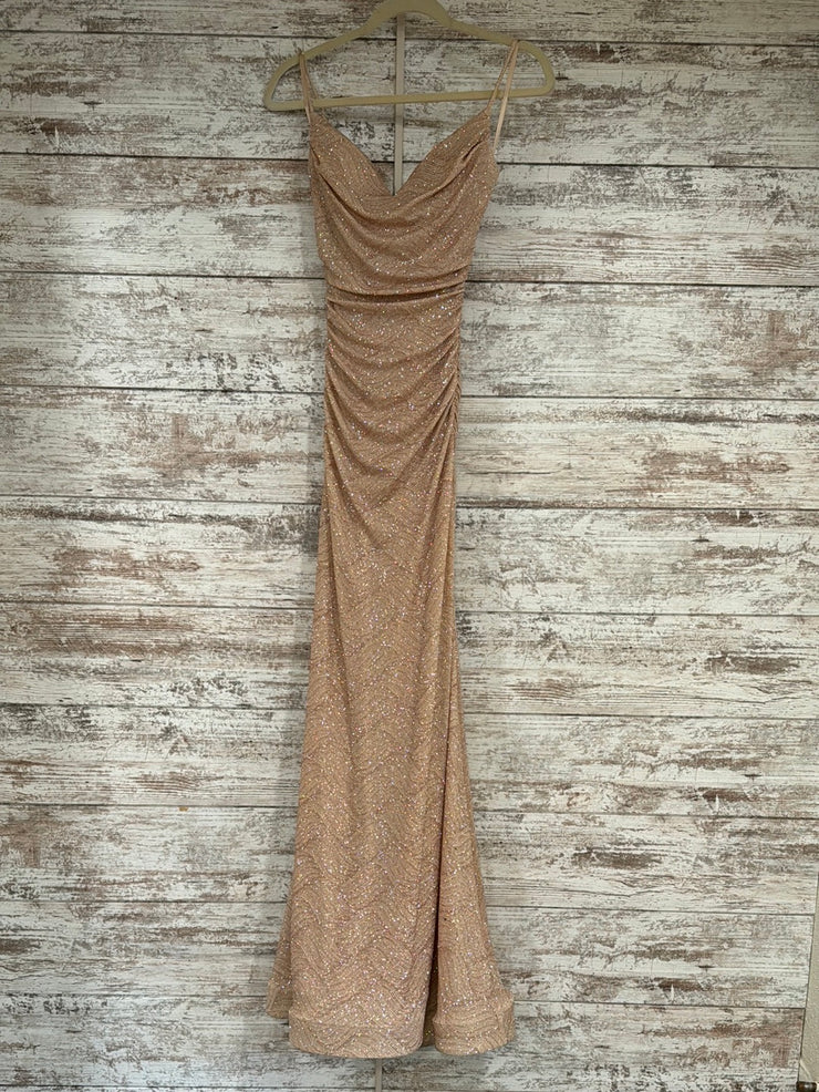 GOLD SPARKLY LONG DRESS