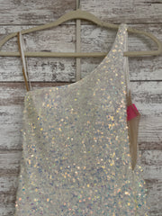 WHITE/COLORFUL SEQUIN LONG DRE