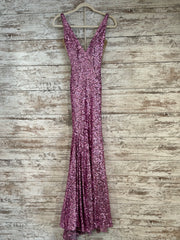 PINK FULL SEQUIN LONG DRESS