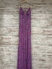 PURPLE SPARKLY LONG DRESS -NEW
