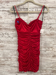 RED SATIN SHORT DRESS
