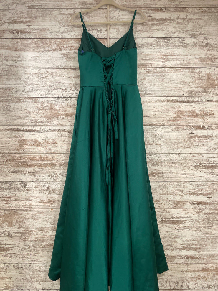 GREEN A LINE GOWN