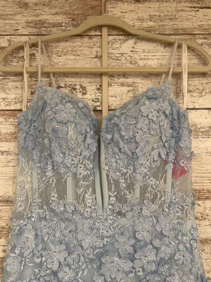 BLUE/FLORAL LONG DRESS (NEW)