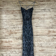 BLUE SPARKLY LONG DRESS