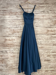 TEAL A LINE GOWN