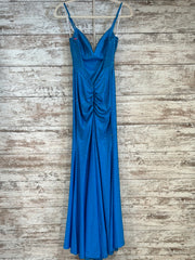 TEAL SPARKLY LONG EVENING GOWN
