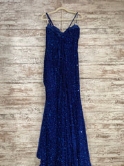 ROYAL BLUE SEQUIN MERMAID GOWN