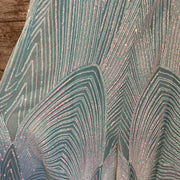 BLUE SPARKLY LONG EVENING GOWN