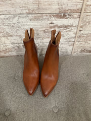 BROWN LEATHER BOOTIES $100
