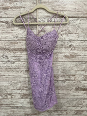 LAVENDER/FLORAL SHORT DRESS