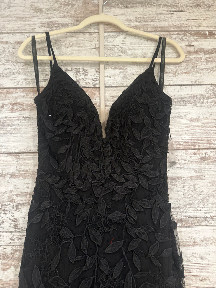 BLACK/FLORAL LONG DRESS (NEW)