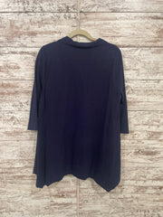 NAVY BUTTON DOWN TUNIC $79
