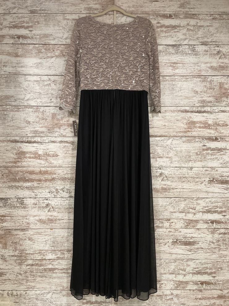 BLACK/TAN LONG DRESS (NEW)