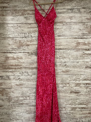 PINK FULL SEQUIN LONG DRESS