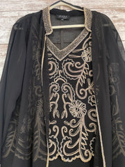 BLACK/GOLD 2 PC. LONG DRESS SE