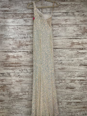 WHITE/COLORFUL SEQUIN LONG DRE