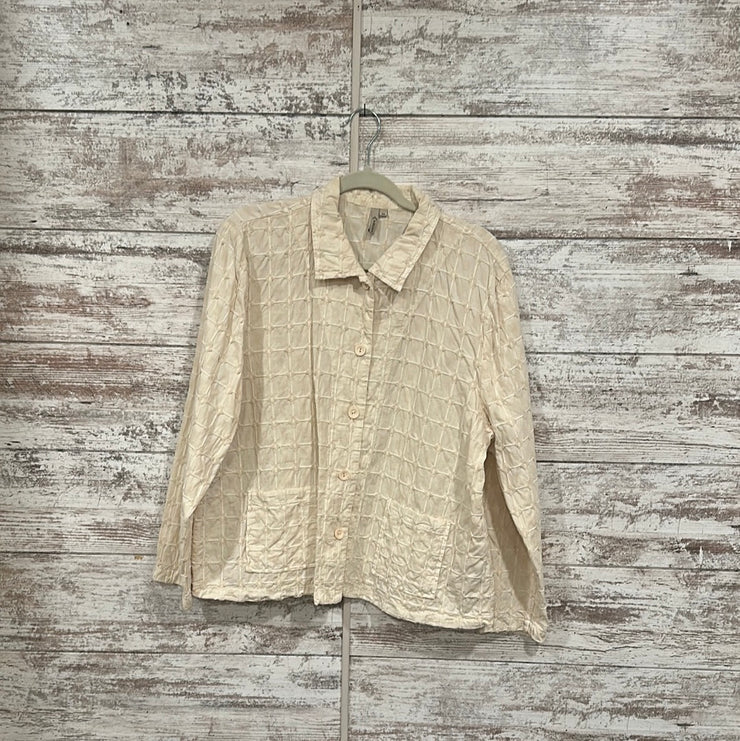 IVORY BUTTON UP JACKET