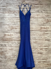 ROYAL BLUE BEADED DRESS