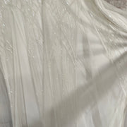 WHITE BEADED LONG DRESS (NEW)