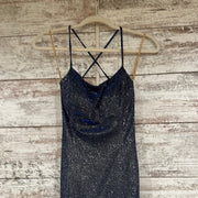 BLUE SPARKLY LONG EVENING GOWN