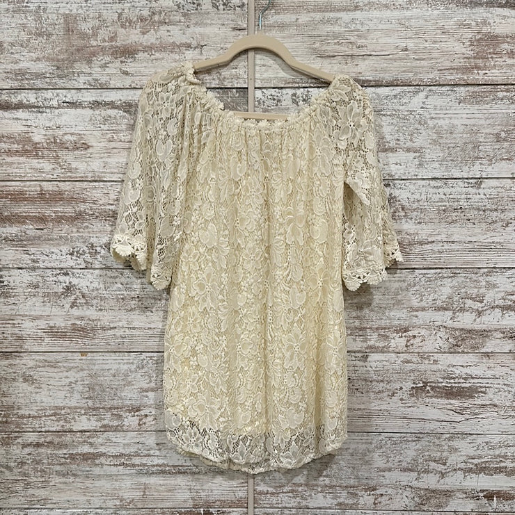 IVORY LACE SHORT DRESS