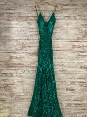 GREEN SPARKLY MERMAID GOWN-NEW