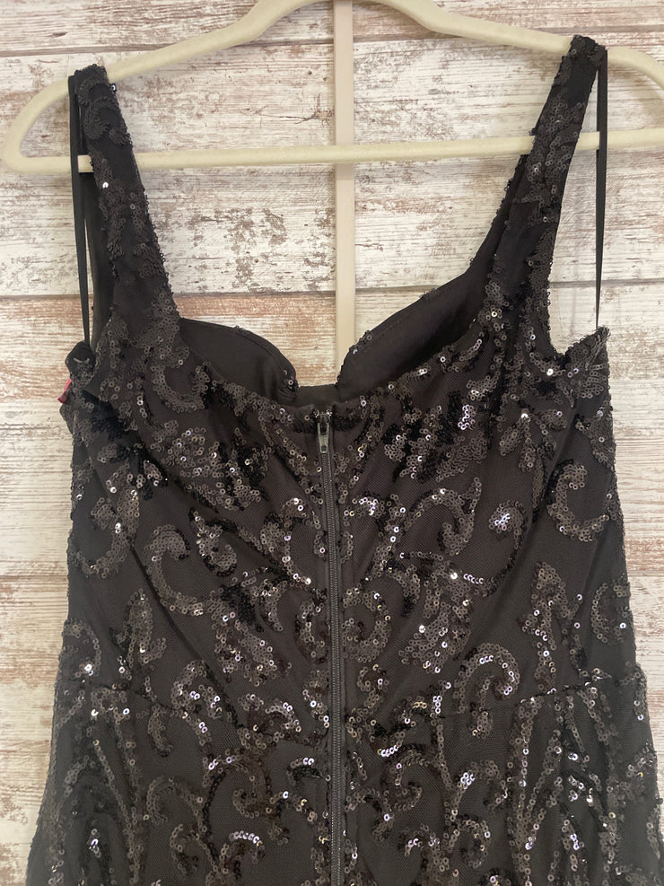 BLACK SPARKLY LONG DRESS