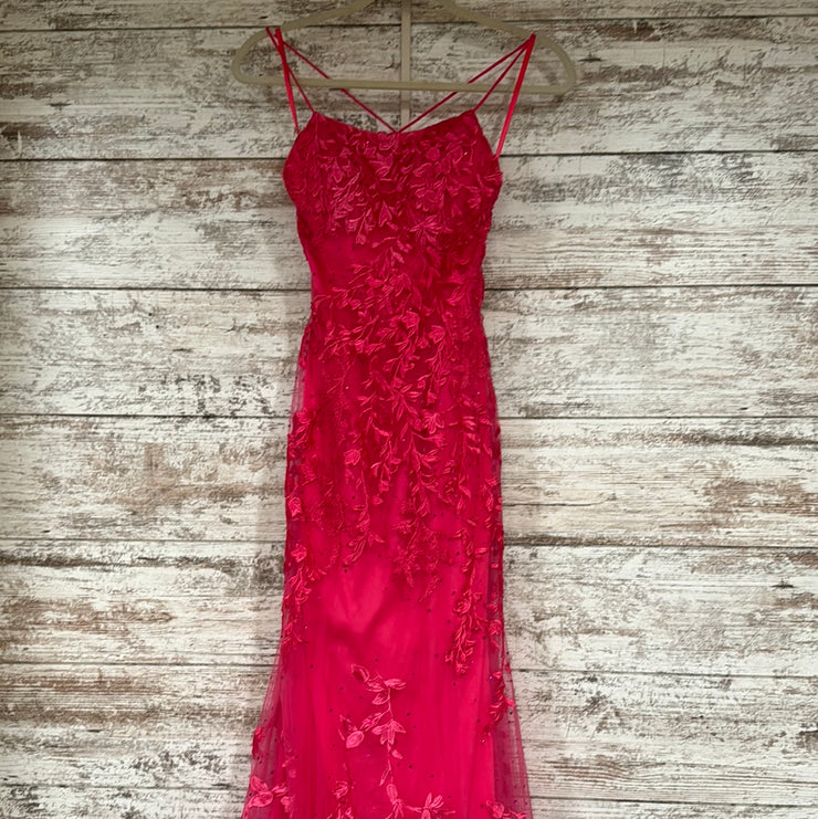 PINK/FLORAL MERMAID GOWN