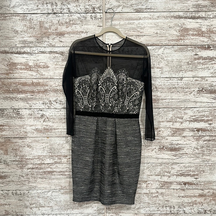 BLACK/SILVER SHORT DRESS $298