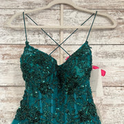 GREEN A LINE GOWN