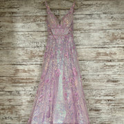 PINK/FLORAL SPARKLY A LINE GOW
