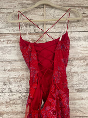 RED SPARKLY MERMAID GOWN
