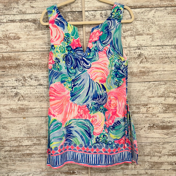 PINK/BLUE FLORAL DRESSW/SHORT