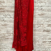 RED SPARKLY LONG EVENING GOWN