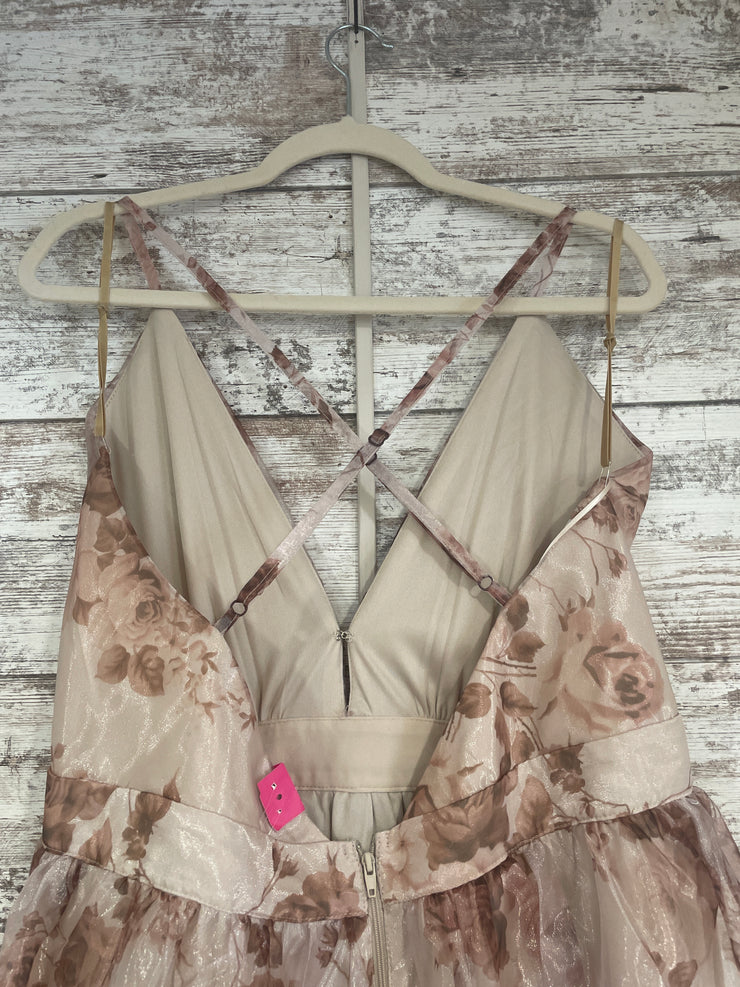 TAN/GOLD FLORAL A LINE (NEW)