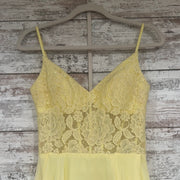 YELLOW LONG EVENING GOWN