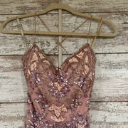 PINK/PURPLE SEQUIN LONG DRESS