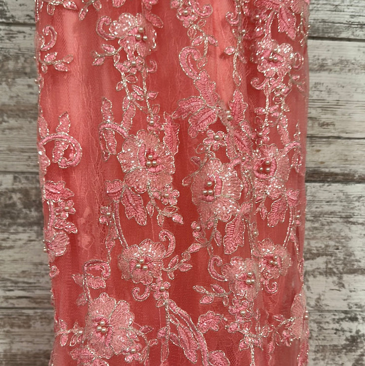 PINK/FLORAL MERMAID GOWN