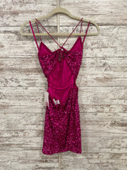 PINK SEQUIN SHORT DRESS (NEW)
