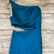 BLUE SPARKLY LONG DRESS