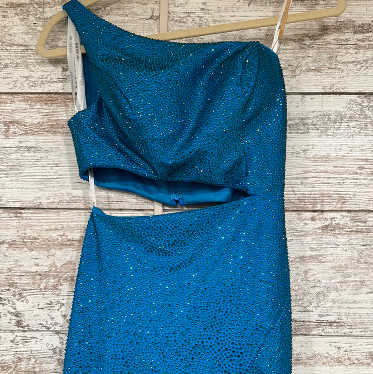 BLUE SPARKLY LONG DRESS