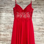 RED LONG EVENING GOWN