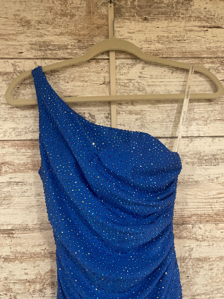 ROYAL BLUE SPARKLY LONG DRESS