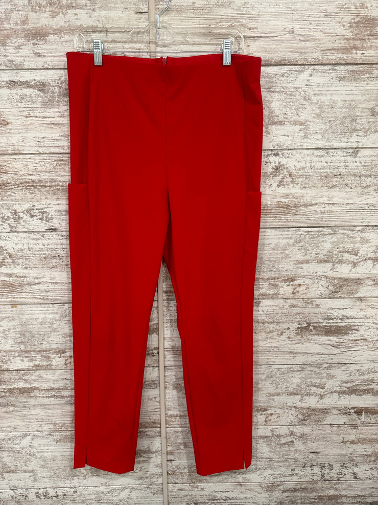 RED DRESS STRETCH PANTS