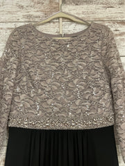 BLACK/TAN LONG DRESS (NEW)