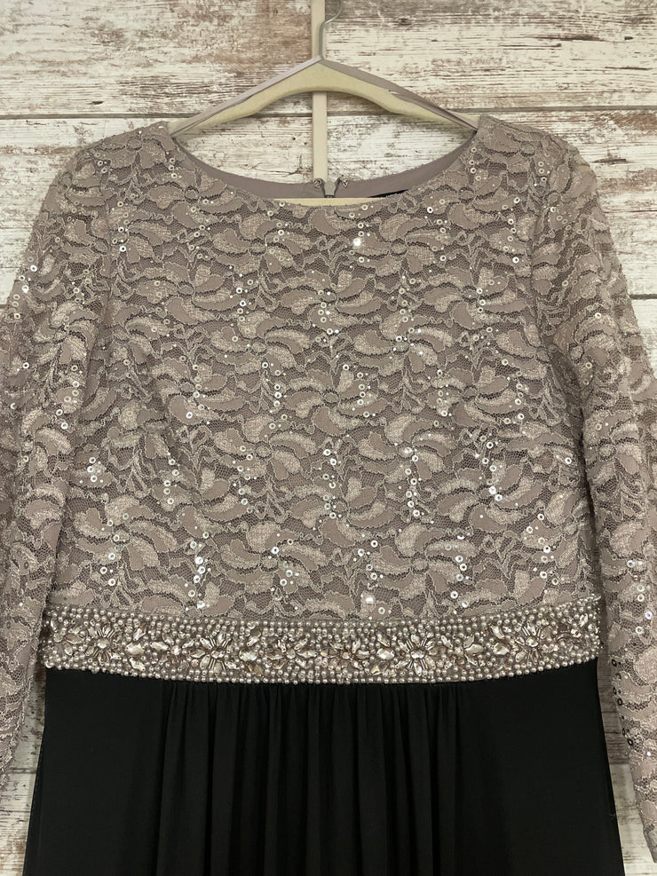 BLACK/TAN LONG DRESS (NEW)