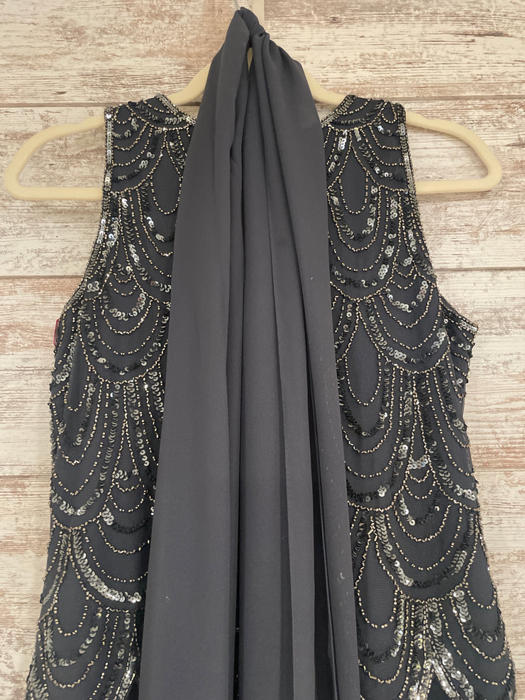 GRAY/SILVER SPARKLY LONG DRESS