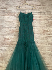 GREEN/FLORAL MERMAID GOWN
